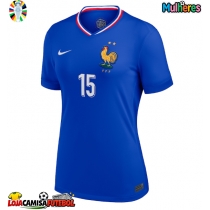 Camisa de Futebol França Marcus Thuram #15 Equipamento Principal Mulheres Europeu 2024 Manga Curta